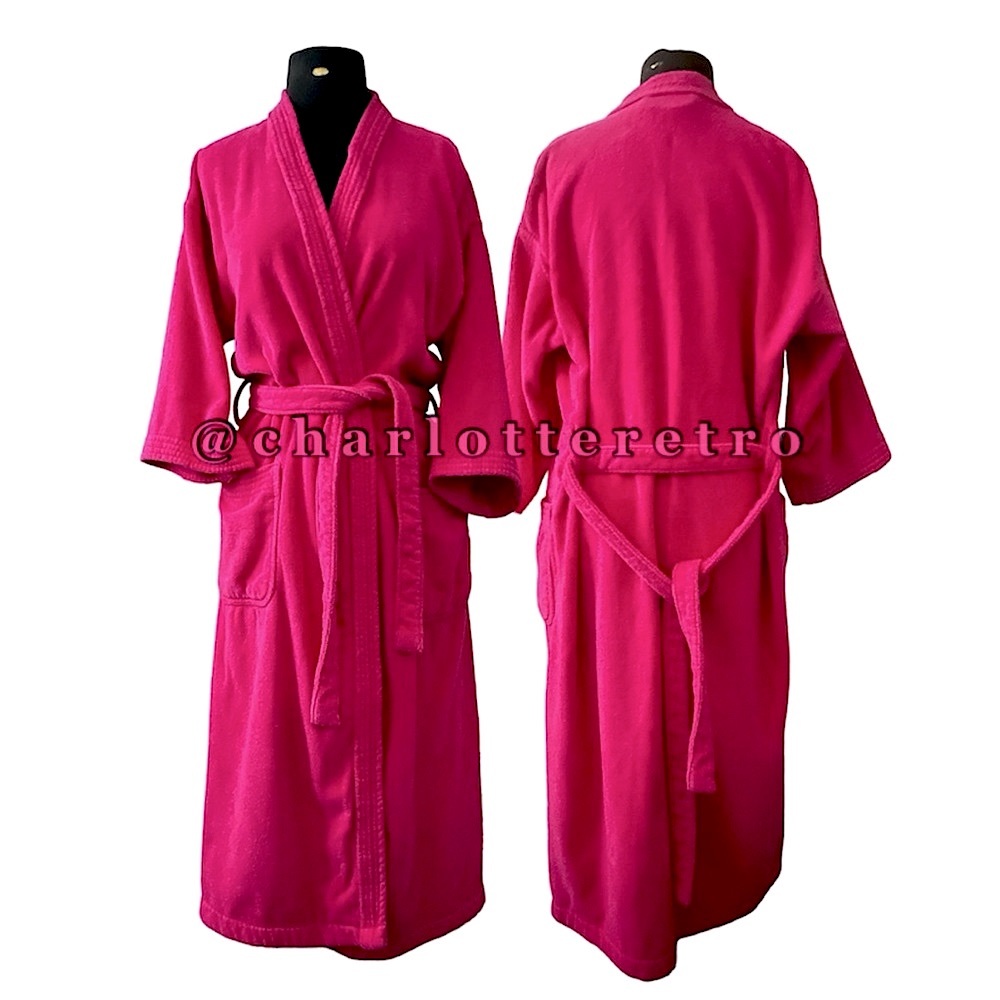 vtg TJ Lawford • Turkish Towel Bath Robe w Pockets